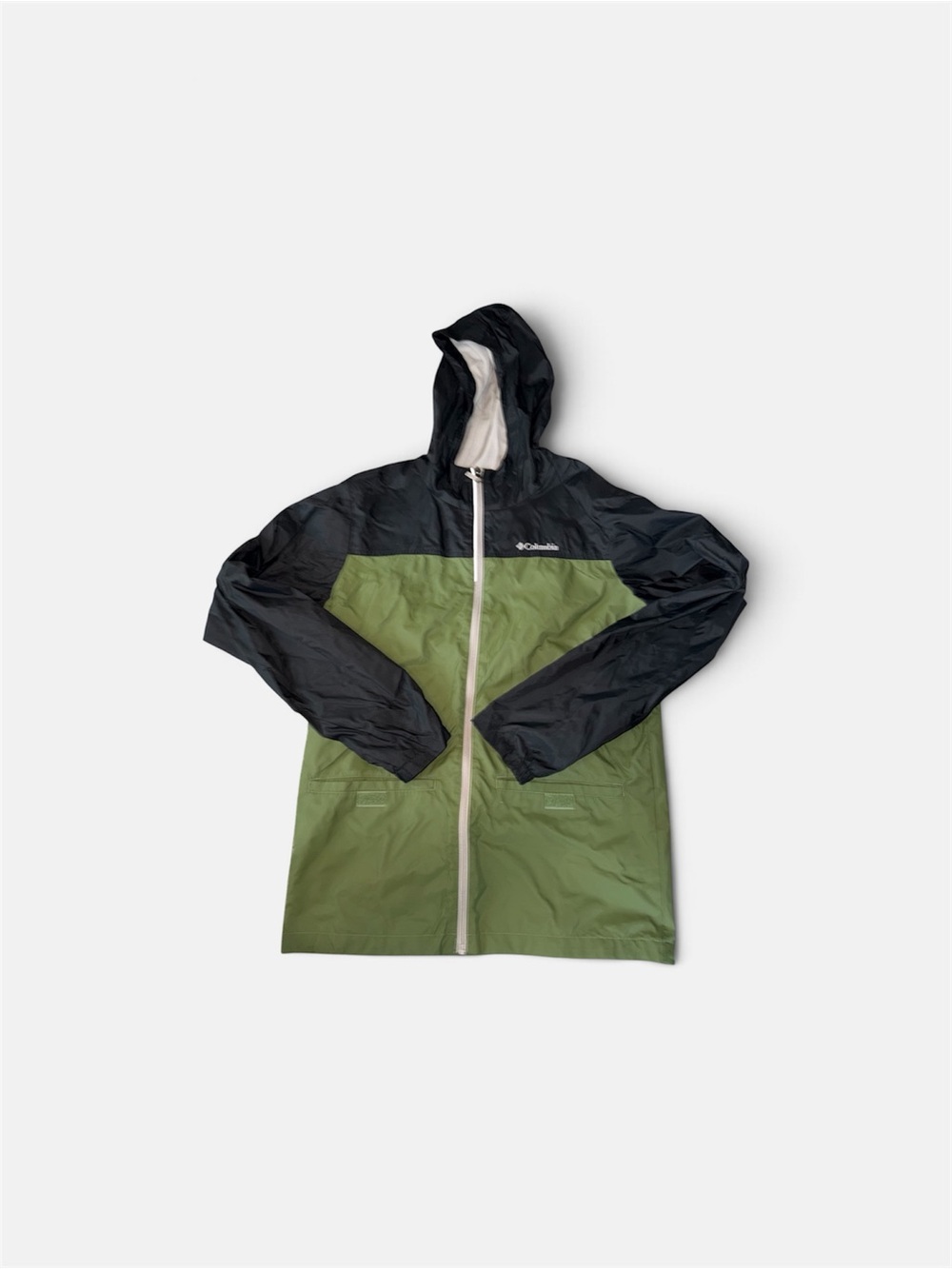 Columbia Kids Black and Olive Hooded Raincoat